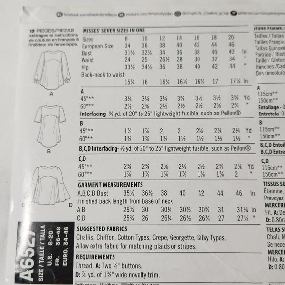 New Look Simplicity Sewing Pattern A6527 Size 8-20 UNCUT - Picture 8 of 8